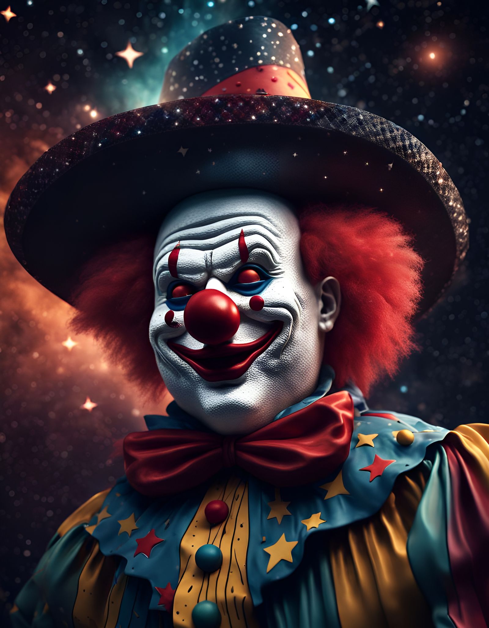 an evil Clown, sombrero - AI Generated Artwork - NightCafe Creator