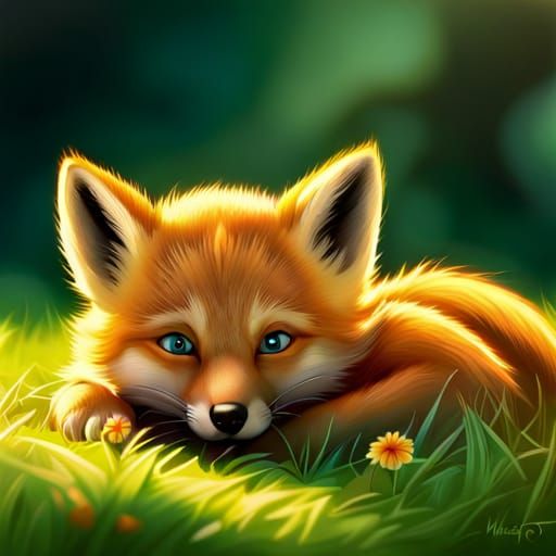 Fox Cub AI Generated Artwork NightCafe Creator
