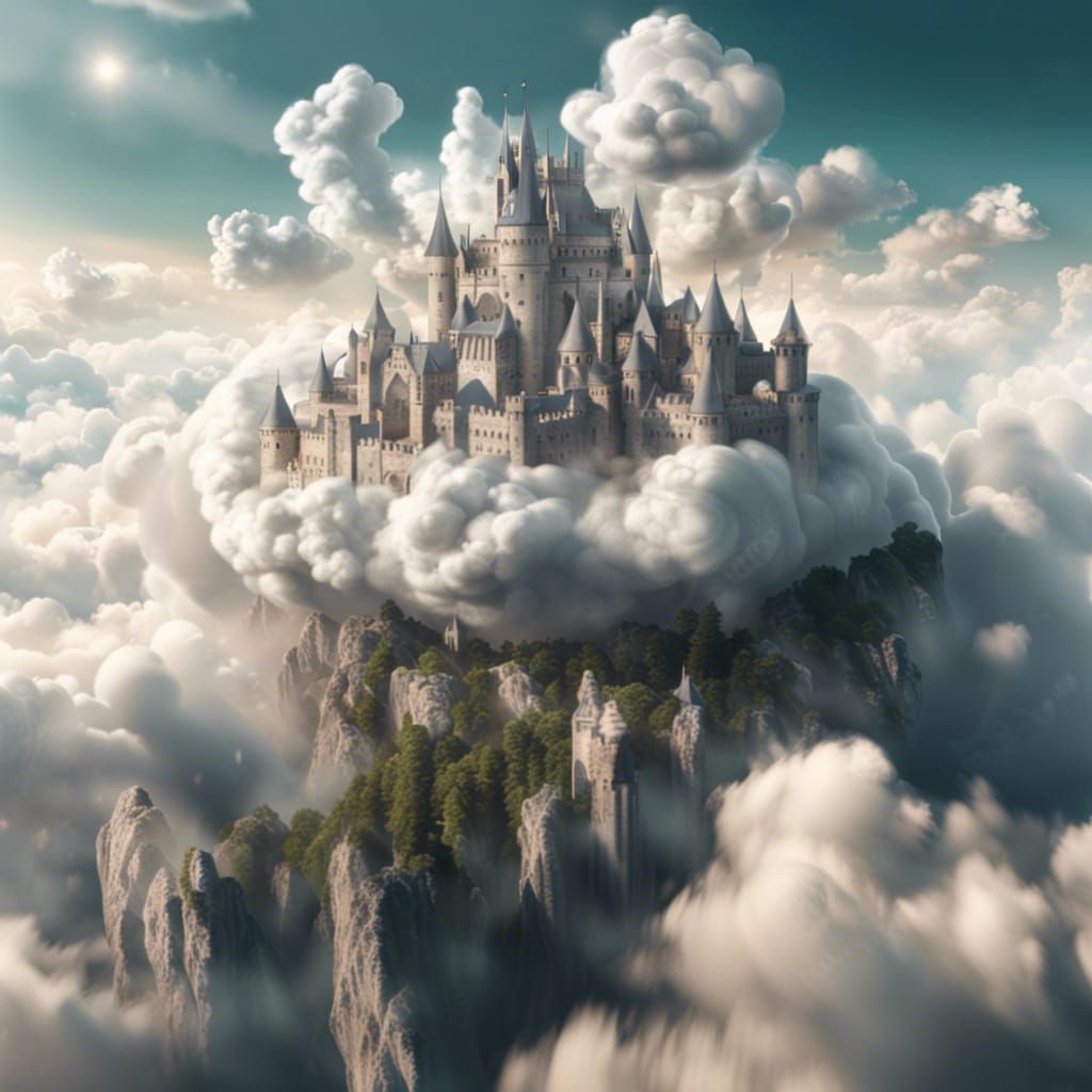 Castles in the clouds - AI Generated Artwork - NightCafe Creator