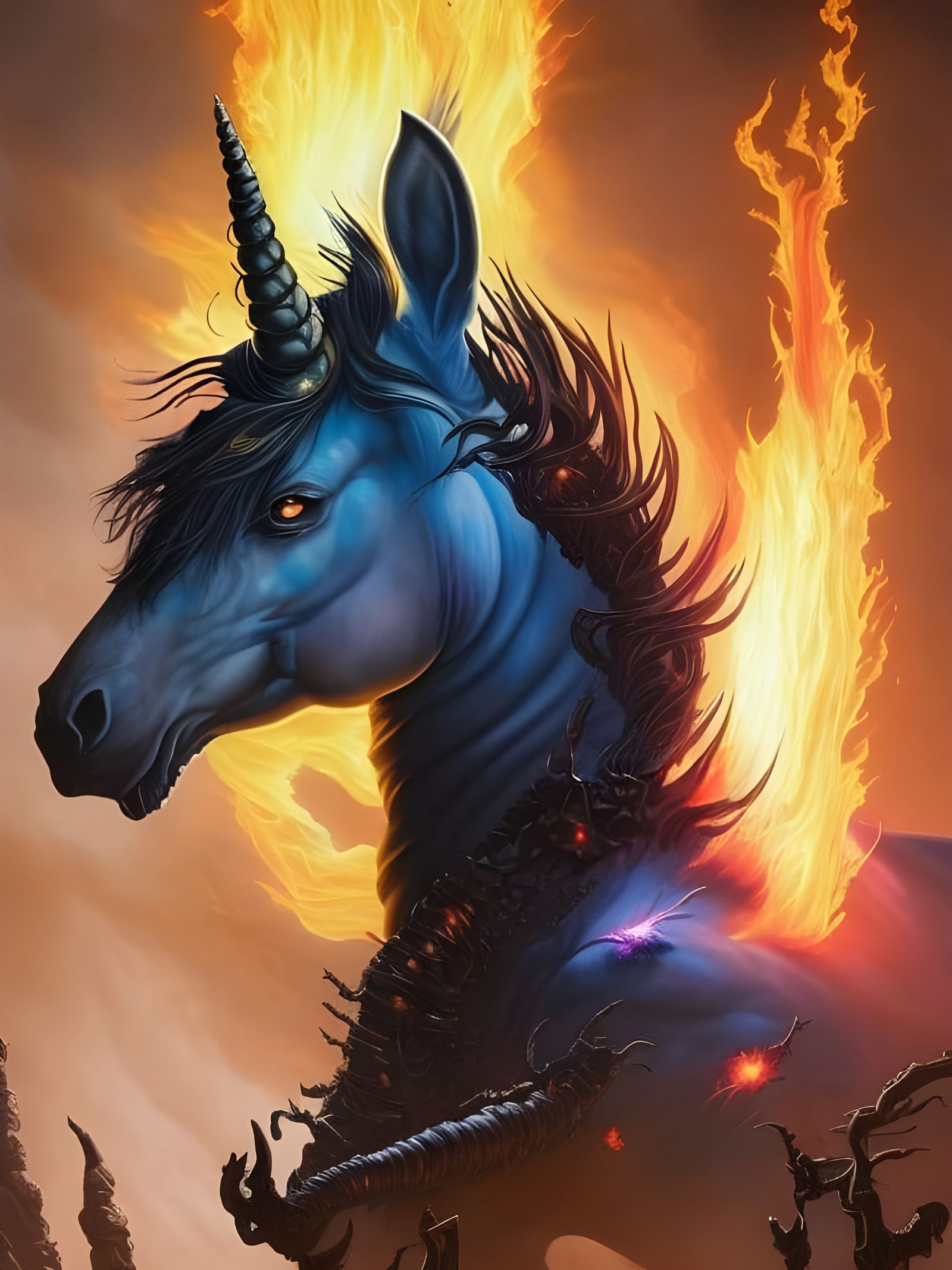 Infernal Unicorn  by @Art of Art