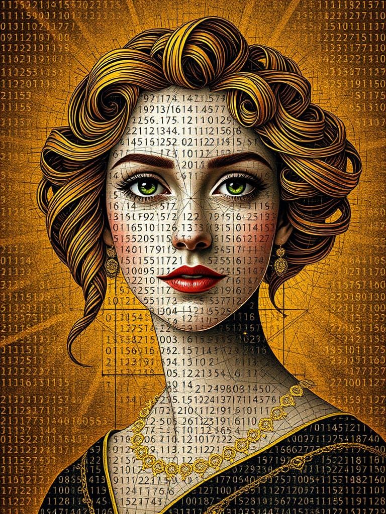 Sacred Geometry Code Portrait Unfolds from Fibonacci Sequenc...