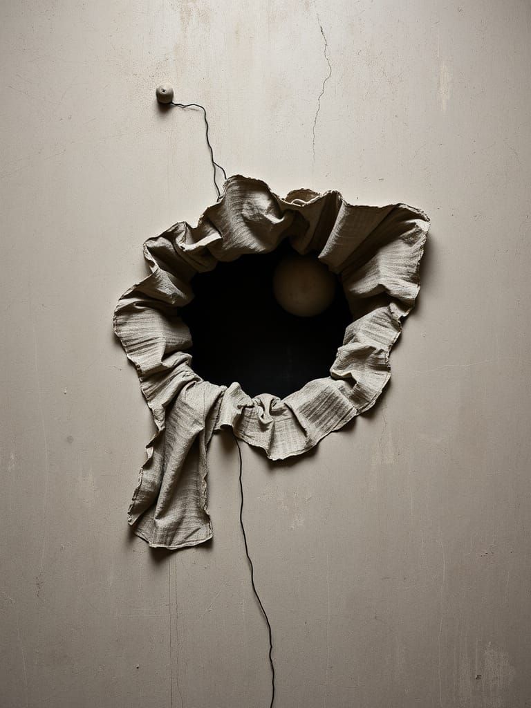 Duchampian Lunatic Fringe Mixed Media Illusion