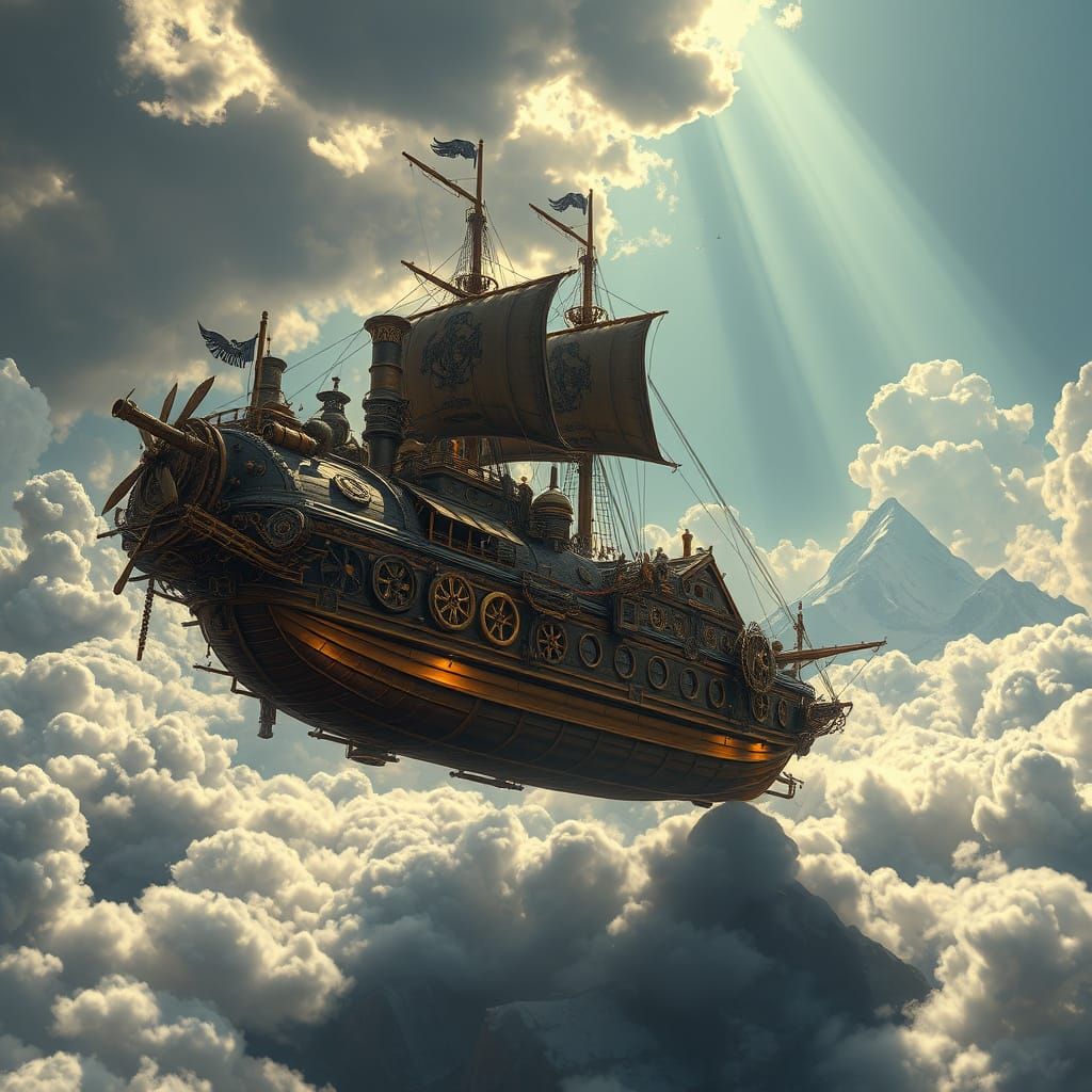 Sailing through the clouds.  by @NSArt