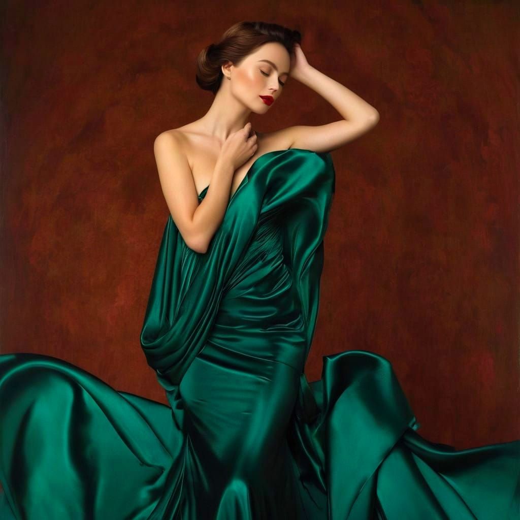 Surrealistic Portrait of a 40-Year-Old Woman