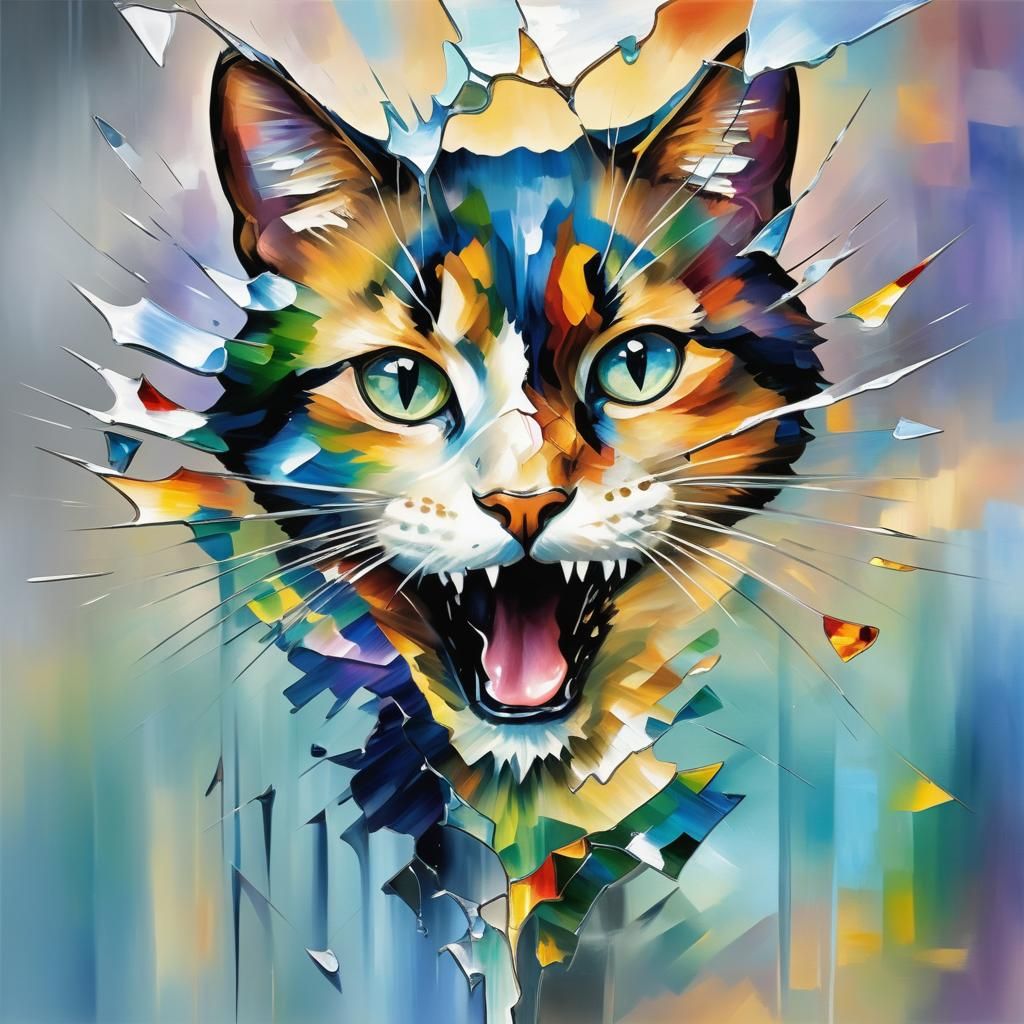 El gato que rompio la cristalera