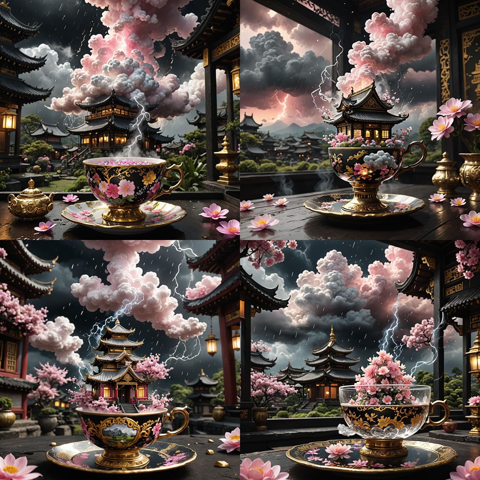 Maximist tiny_flowery thunderclouds animated in 3D, against ...