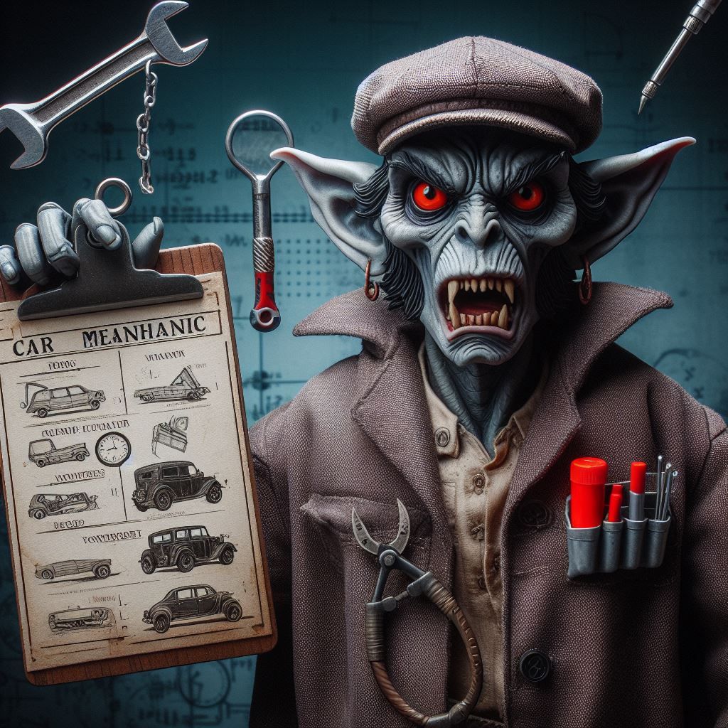 Nosferatu The Great Vampire found throughout the 20th Century the common tasks and responsibilities of a car mechanic, d...