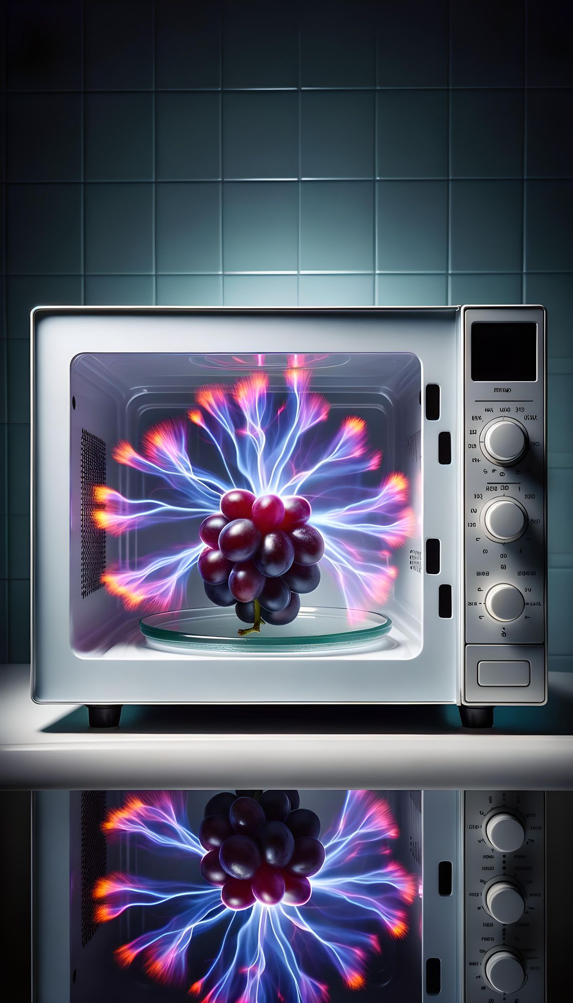 Grape creating plasma in a microwave 