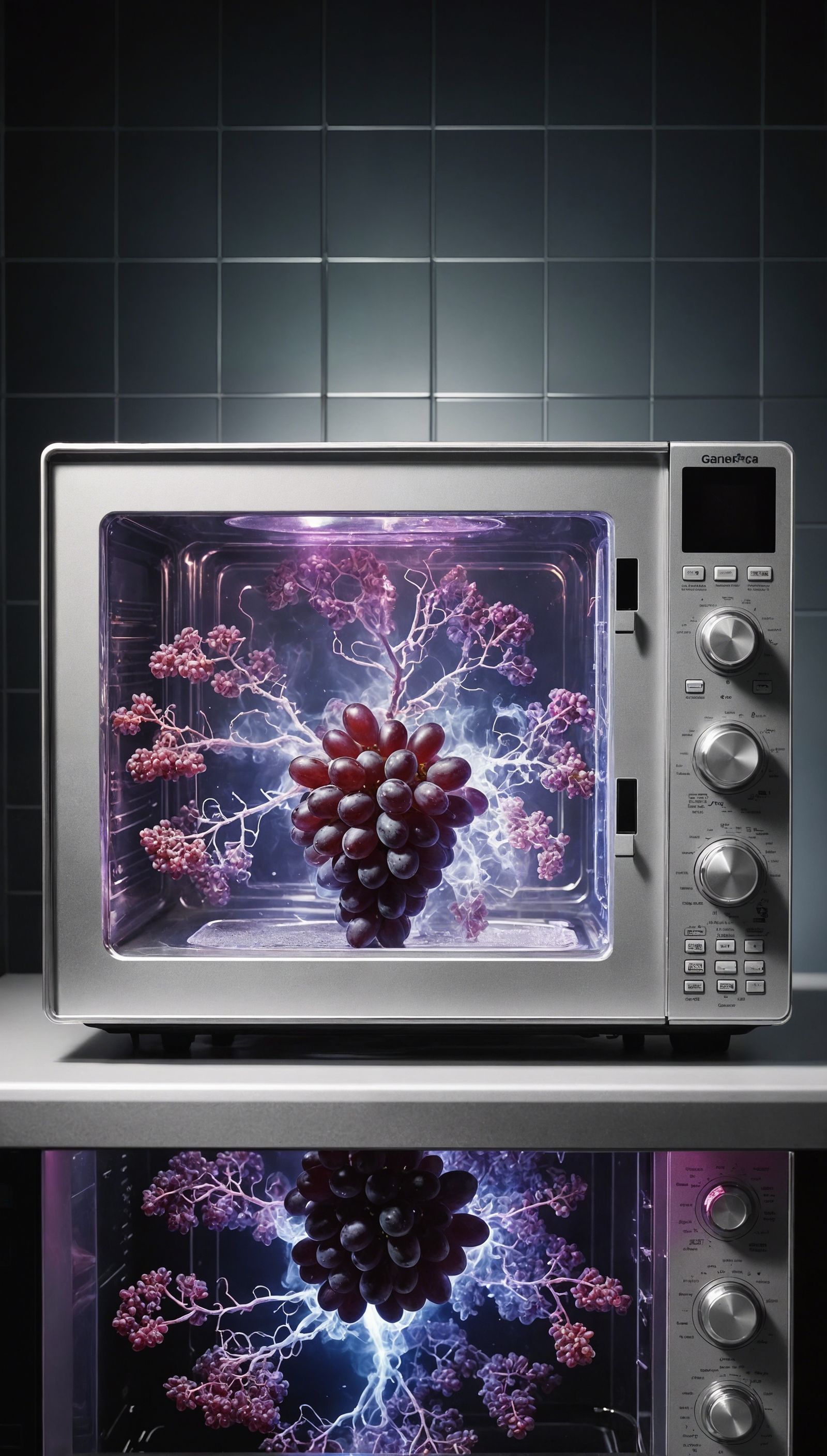 Grape creating plasma in a microwave 