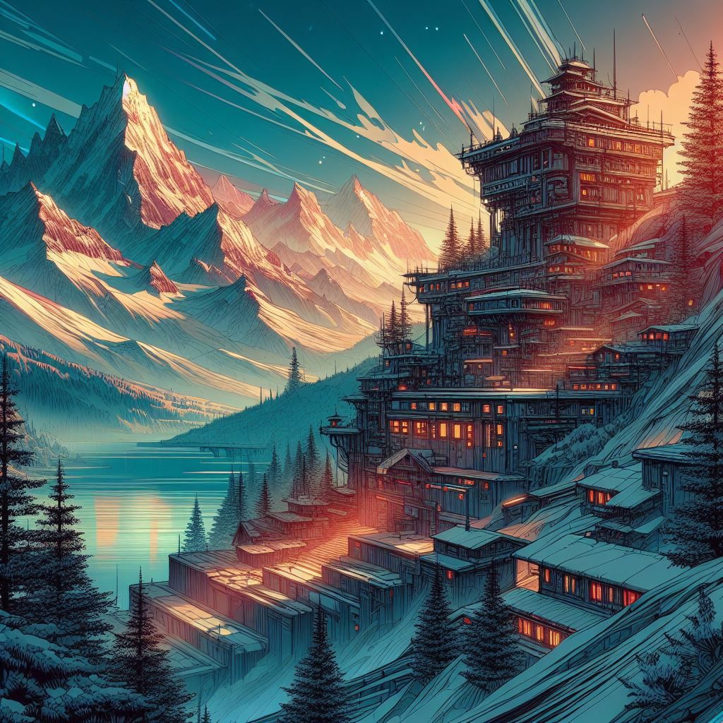 Cyberpunk mountain bunker 40-43