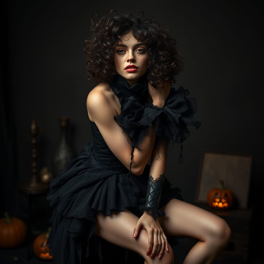 Avant garde fashion model