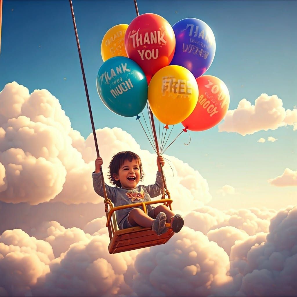 Joyful Child in Whimsical Amusement Park