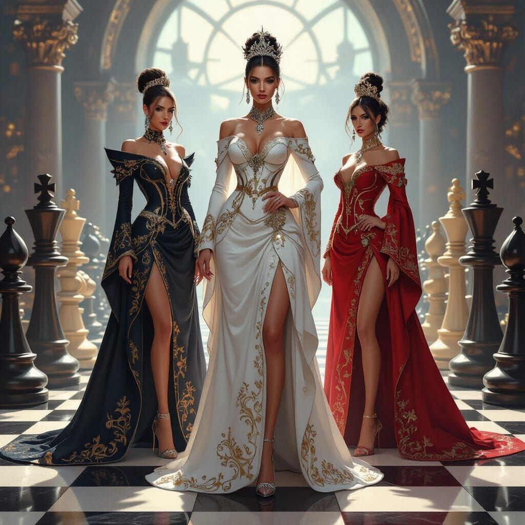 POWERFUL 
WOMEN ON CHESSBOARD 