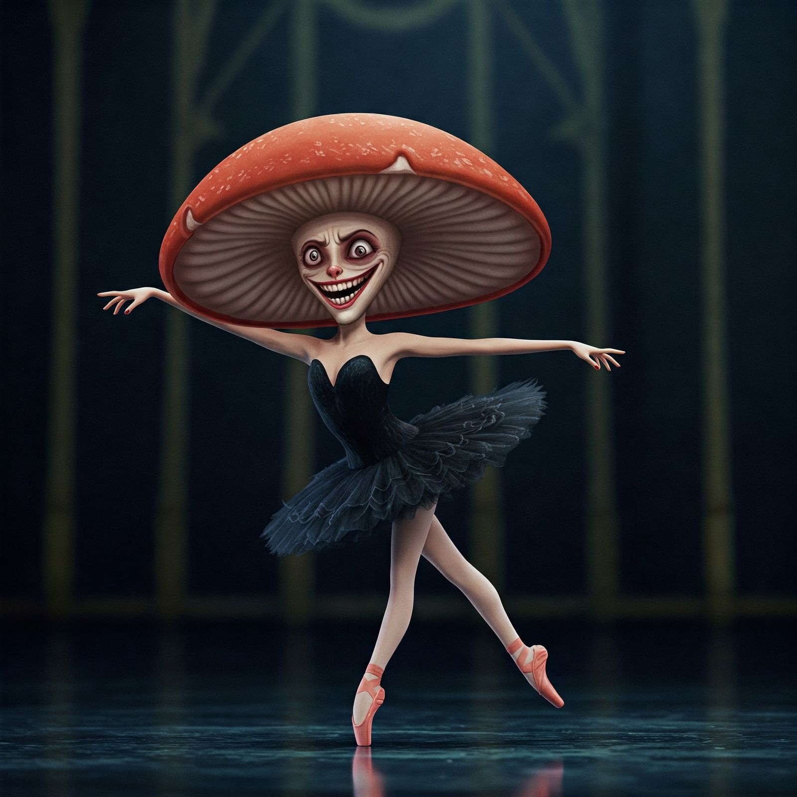 Crazy Mushroom dances Swan Lake