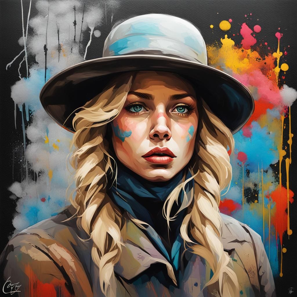 Victorian woman, round face, big brown eyes, proper hat, blonde hair pulled  back, small mouth, pouting lips, dewy cheeks, scar across her ne... - AI  Generated Artwork - NightCafe Creator