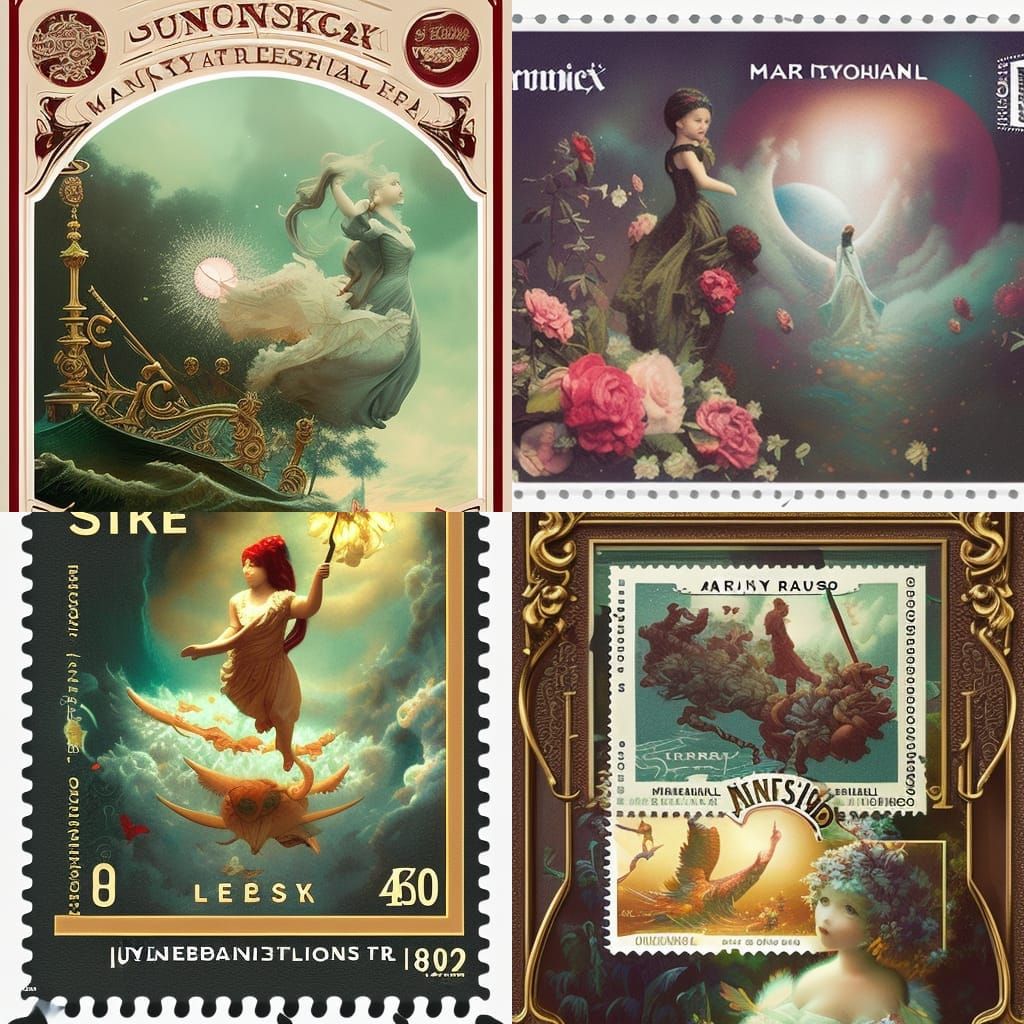 Postage Stamp Sticky Commemorative Fancy International Lette...