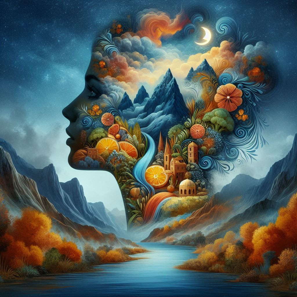 Double exposure food world