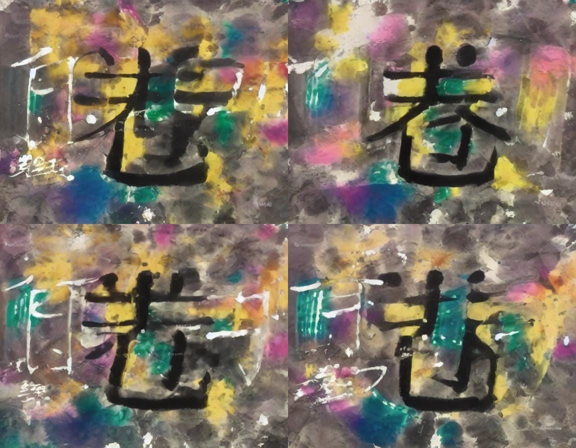 <lora:wgz bg:1.0> An abstract <lora:WGZ:1.0>painting,calligr...