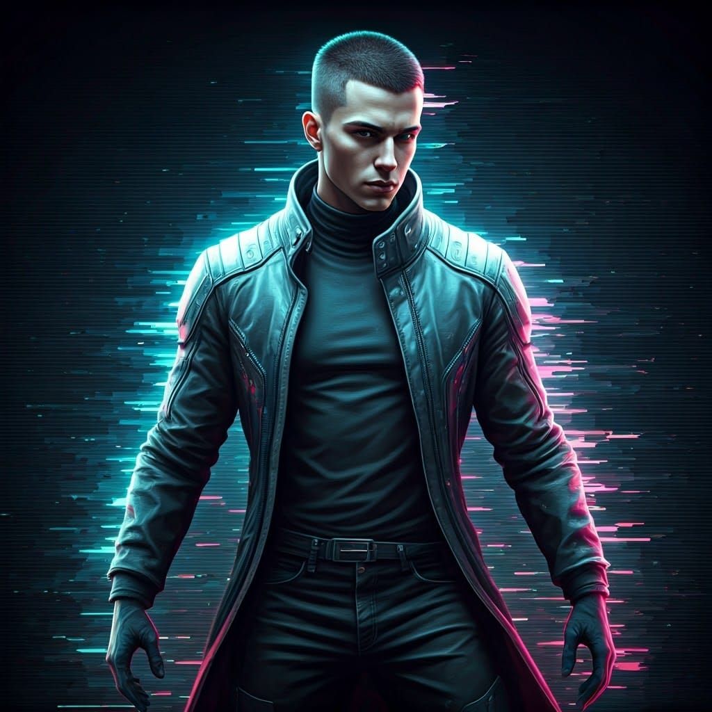 Cyberpunk man