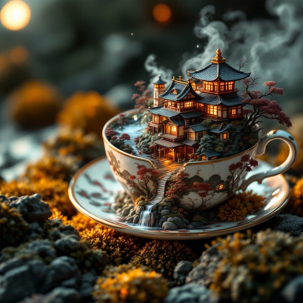 In a tea cup  by @Sherkhal