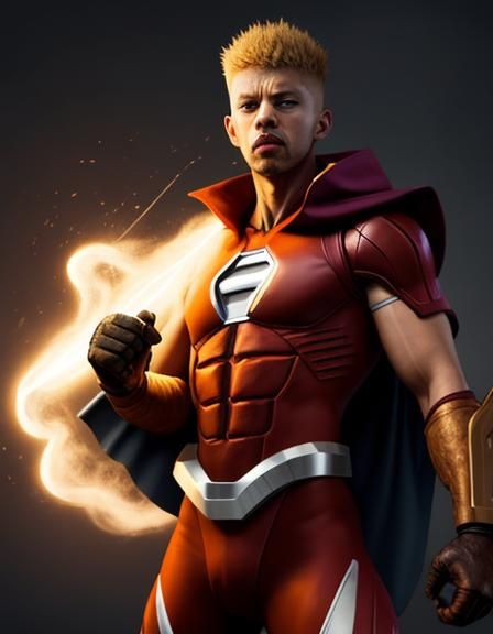 me as superhero img2img