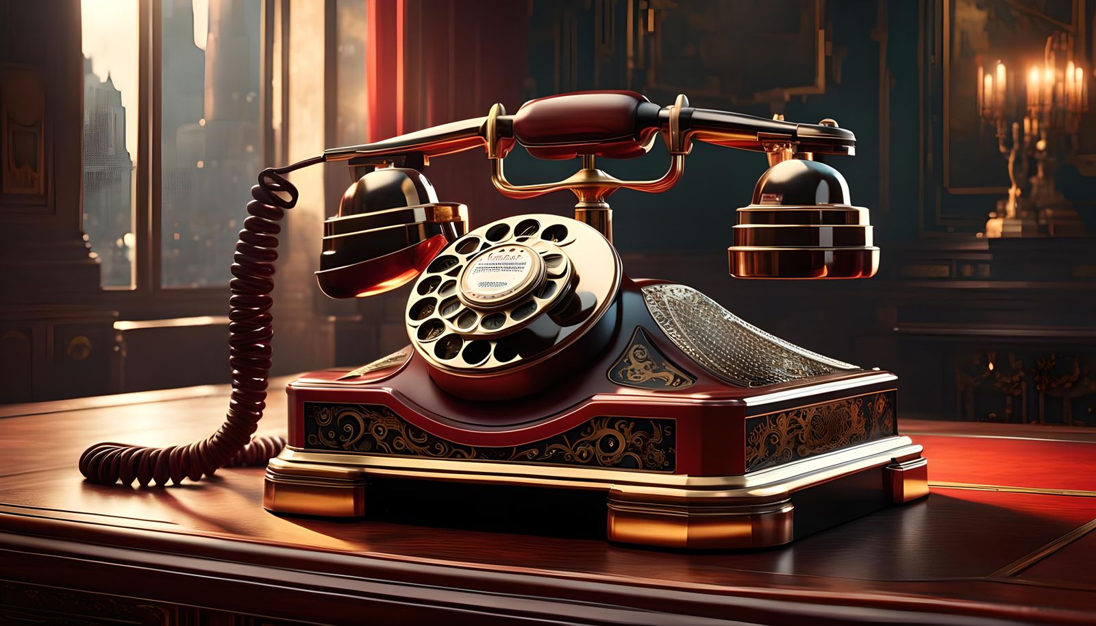 Vintage Rotary Phone - Bling Ring  by @artsho