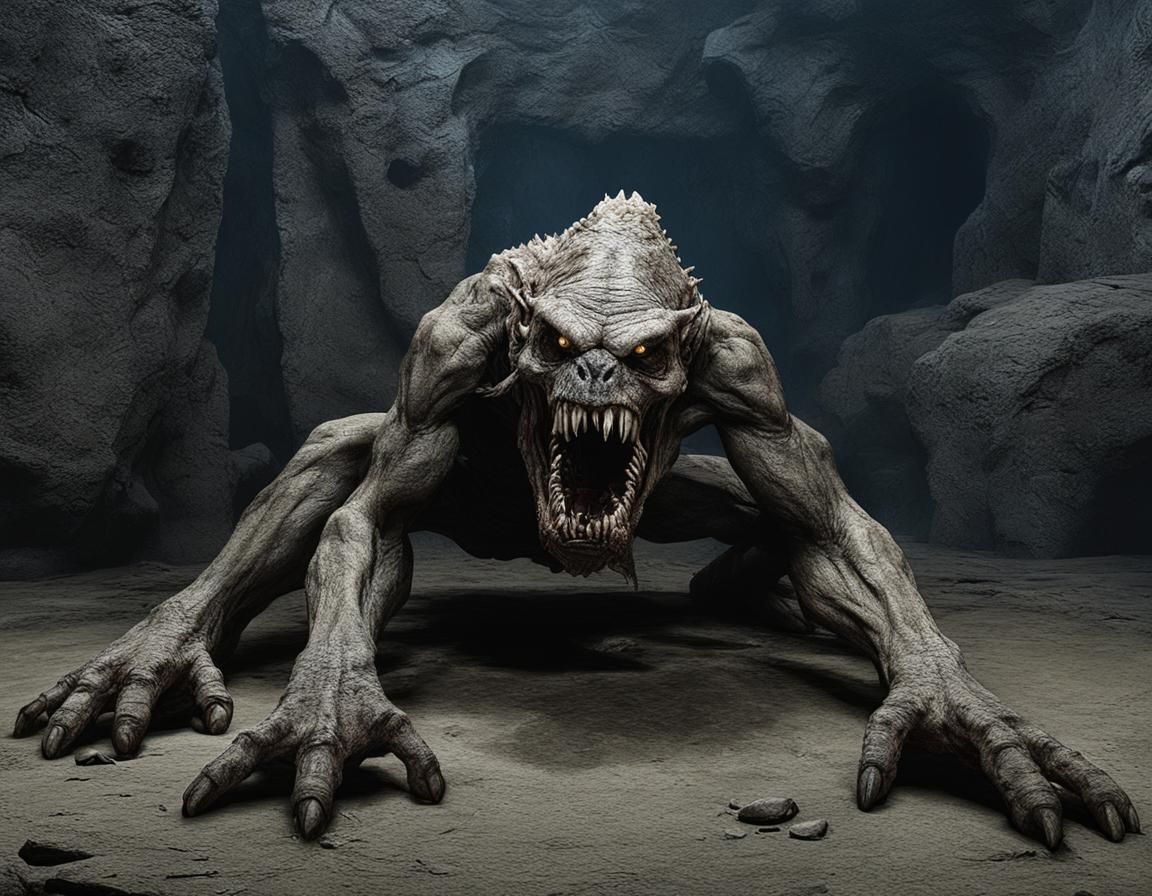 Pale Man-Eating Creature Seated