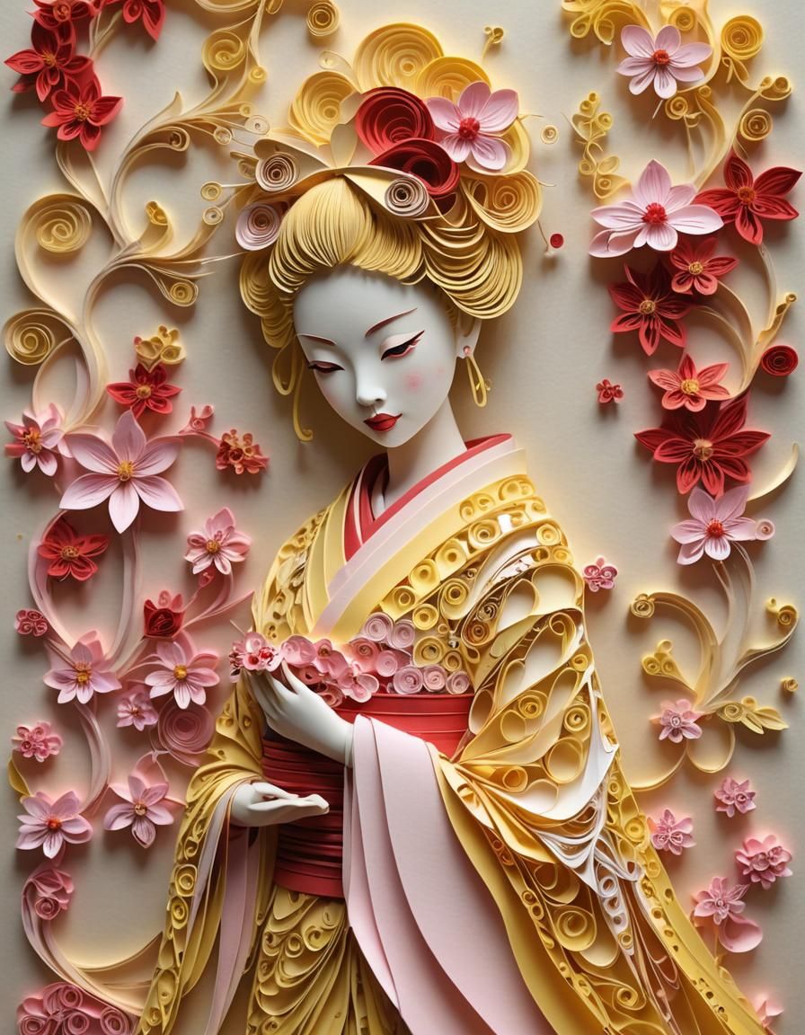 Kirigami Geisha 4