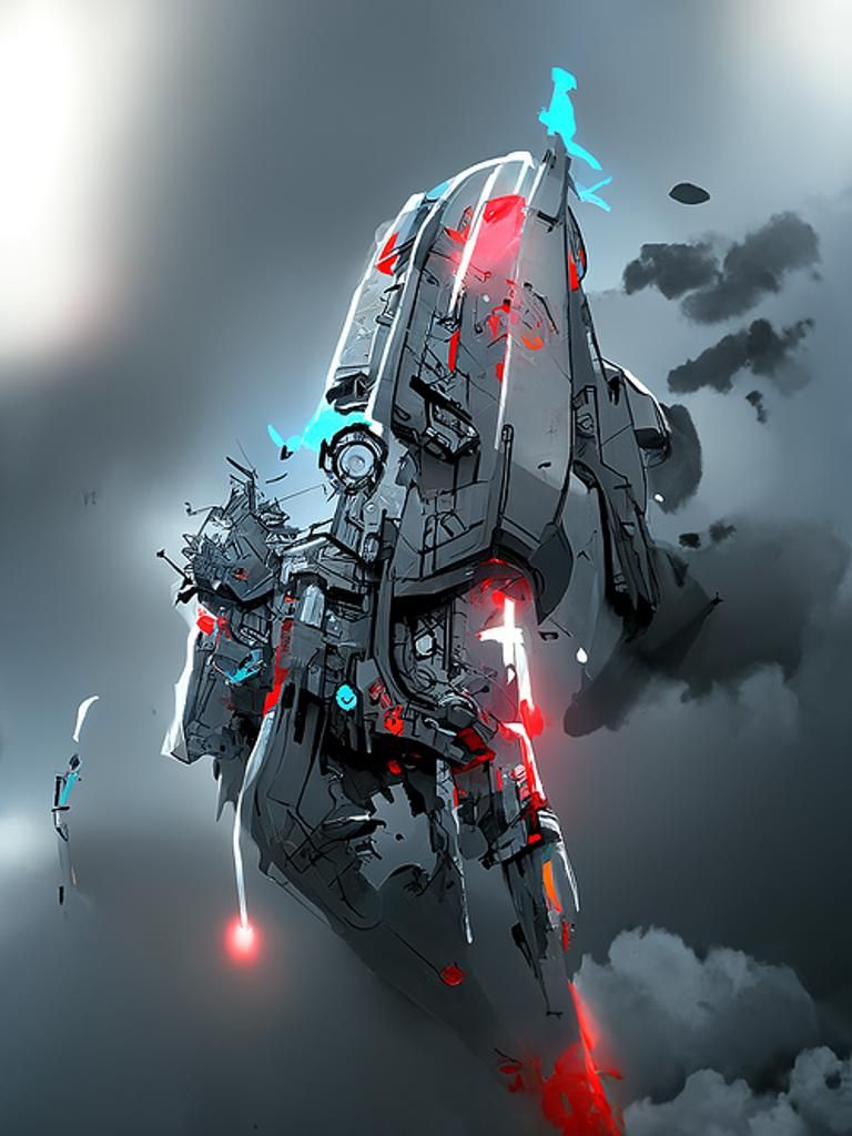 Vindicta Interstellar Assault Ship; blender cycles artstatio...
