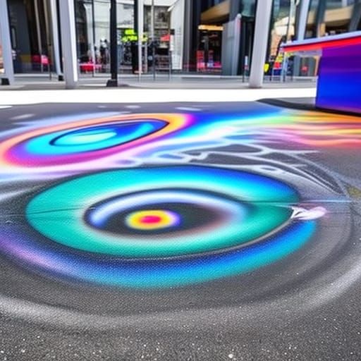 3D Optical Illusion Sidewalk Painting of Holographic 🕳 🛸 �...