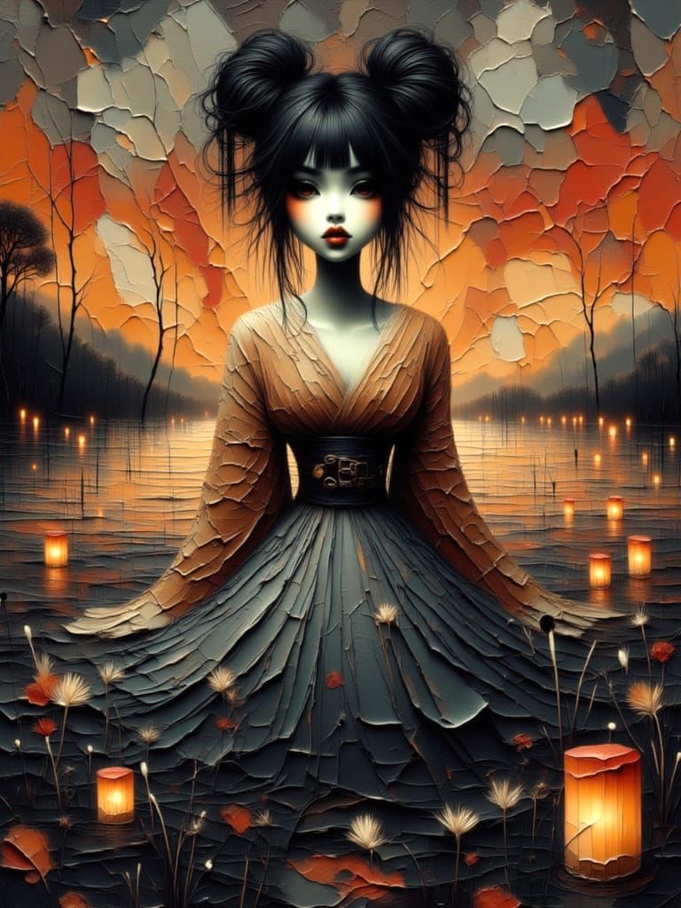 <lora:Muted Beauty:1.0> <lora:Moonchild:1.0> <lora:Manga Gothica:1.0> “Lake of the Manga Goddess”
A larger-than-life gothic manga goddess do...