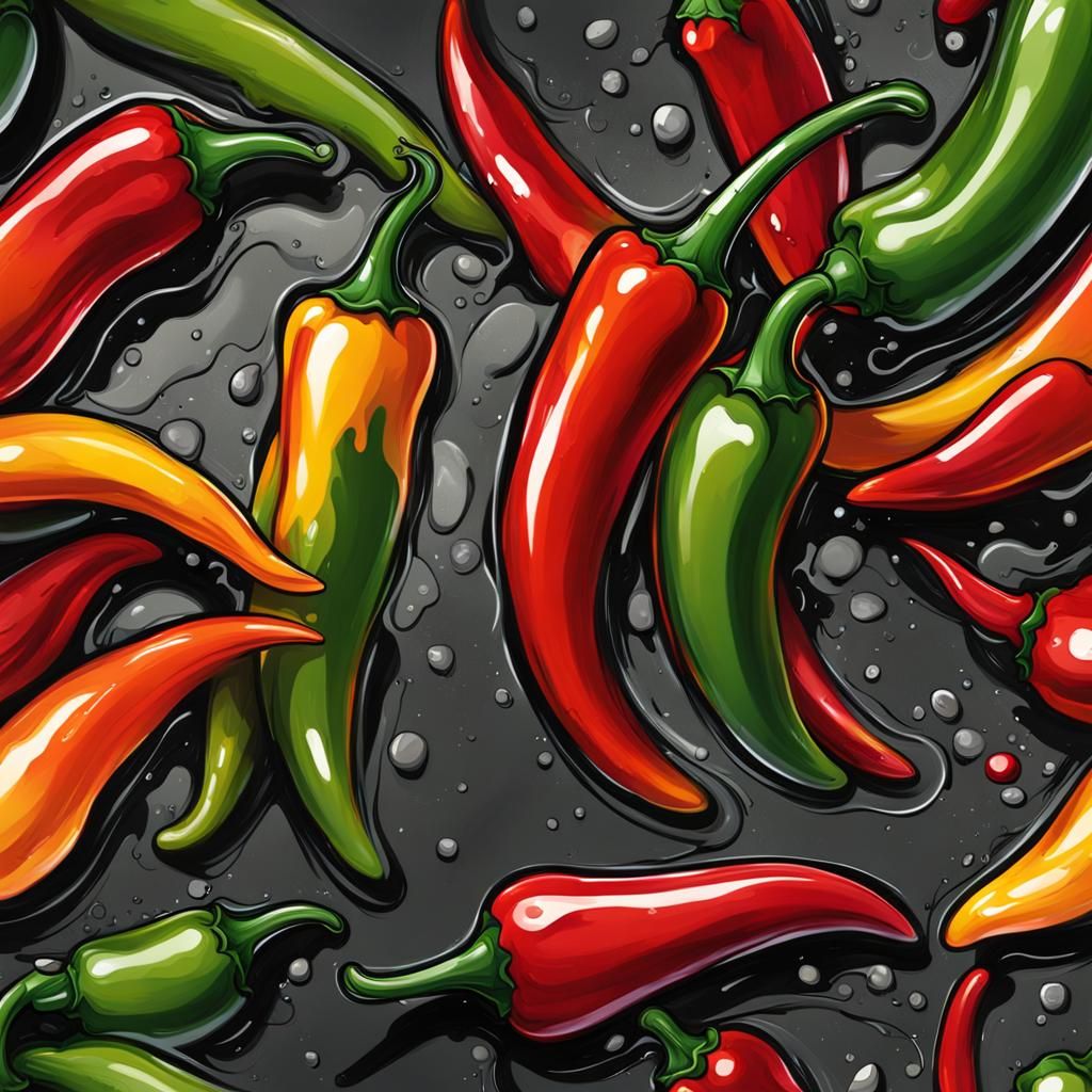 Cartoon Hot Chili Pepper in the Kitchen