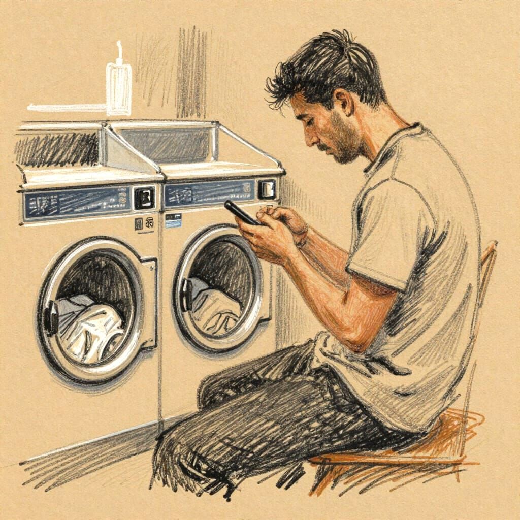 Waiting for your laundry  by @forge4ward