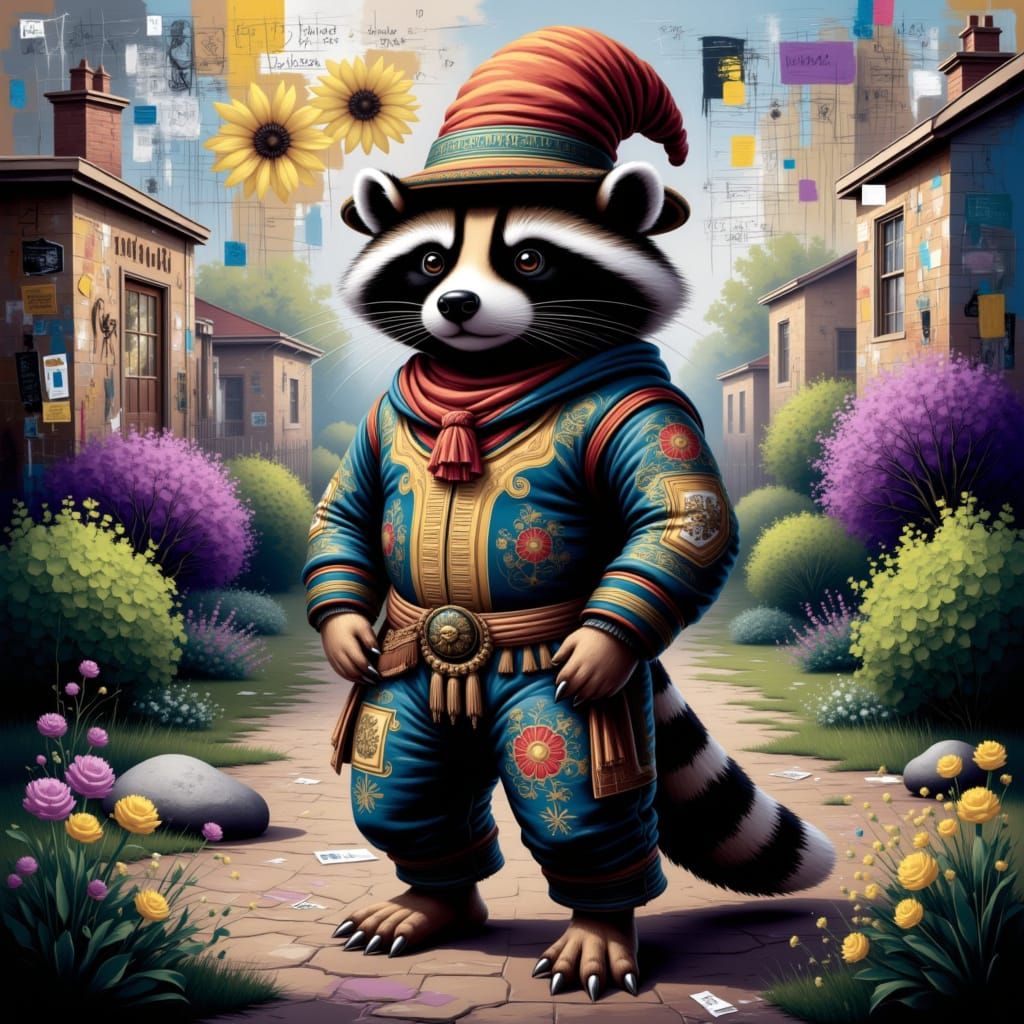 Raccoon Astronaut <lora:Sundry Media:1.0>