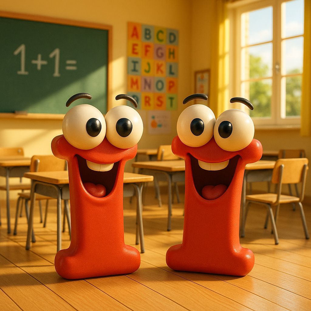 Happy Googly-Eyed Letter I's in Sunny Classroom