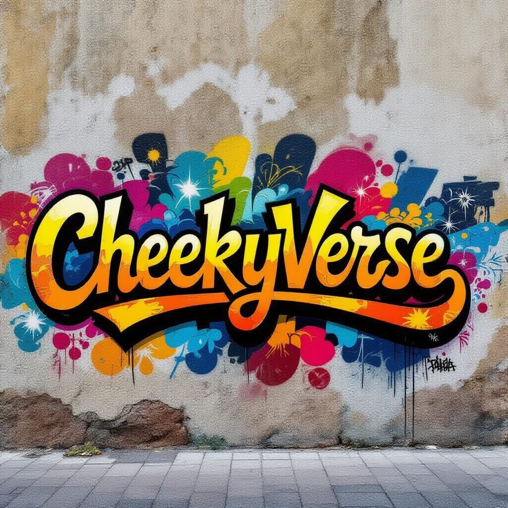 Urban Street Art with Hebrew Letters in Banksy Style