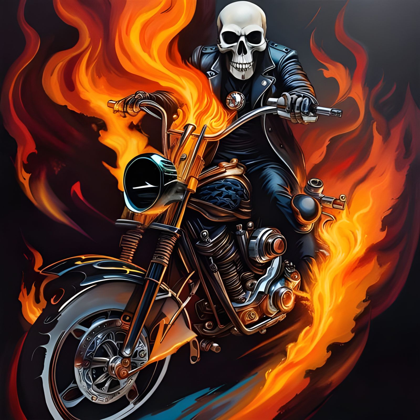 Ghost Rider - AI Generated Artwork - NightCafe Creator