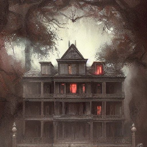 Old Mansion - AI Generated Artwork - NightCafe Creator