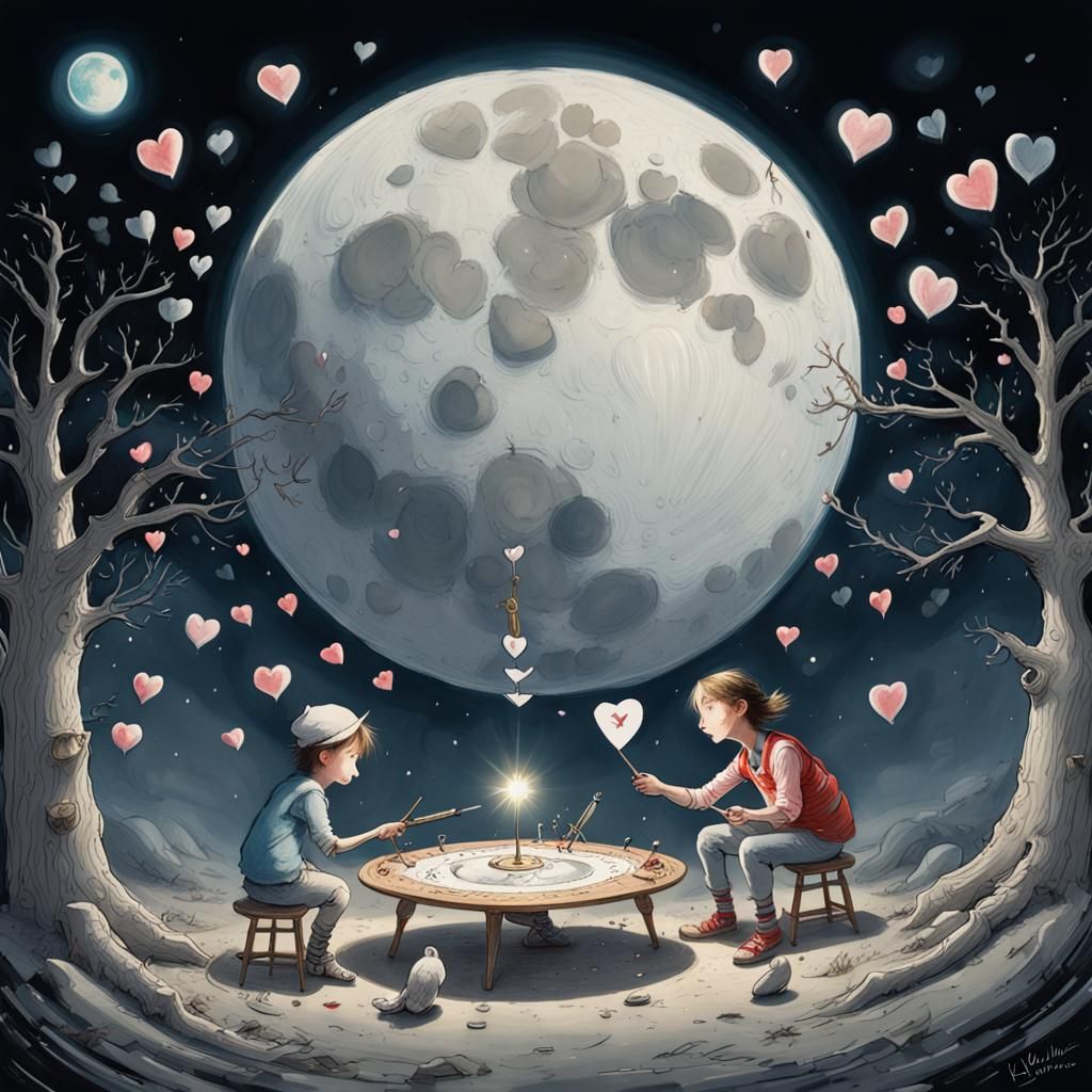 Shooting the moon AI Generated Artwork NightCafe Creator