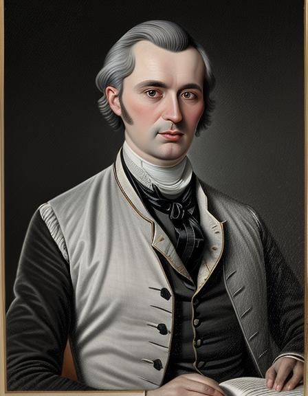 Photorealistic portrait of czech writer Václav Matěj Krameri...