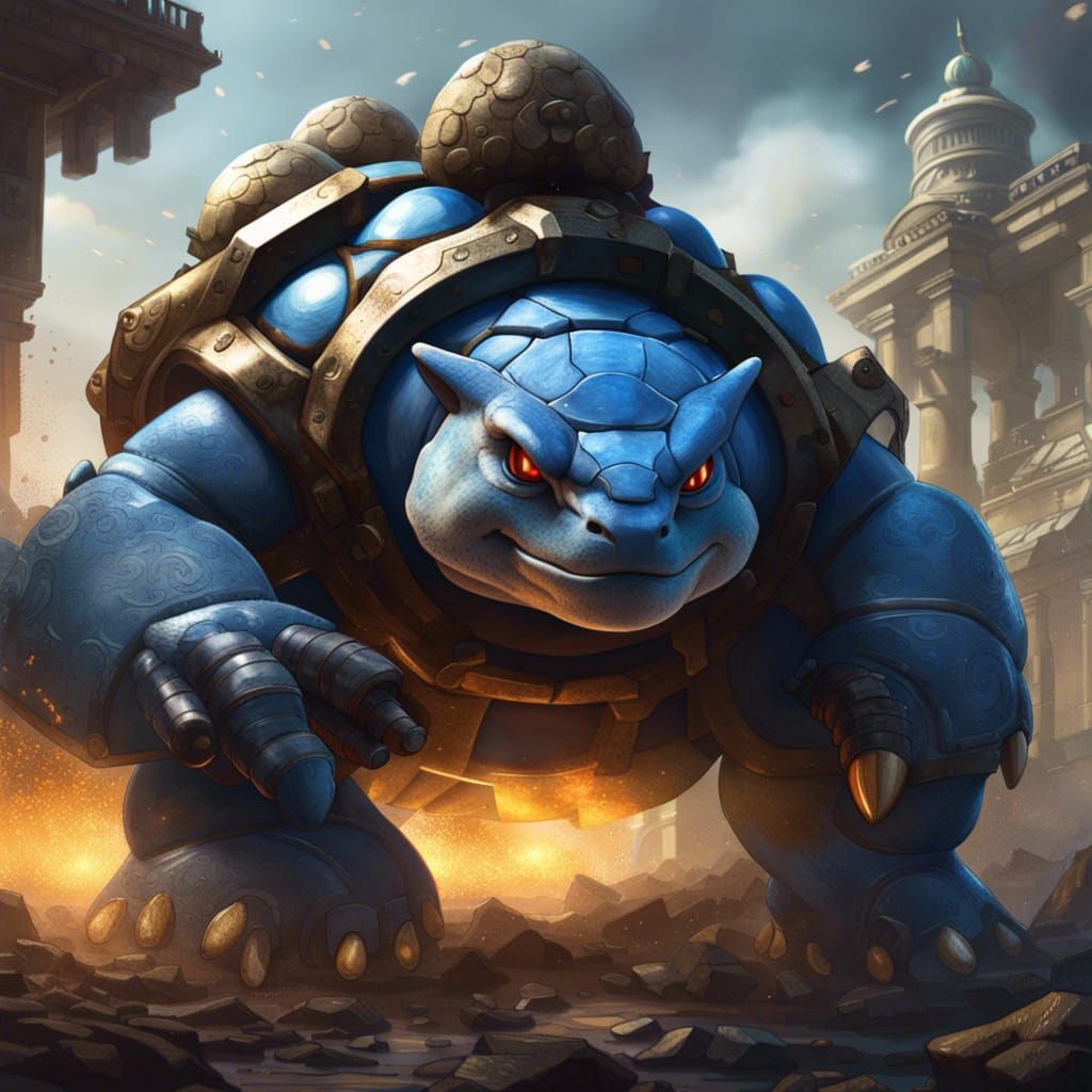 blastoise with cannons on its back - AI Generated Artwork - NightCafe ...