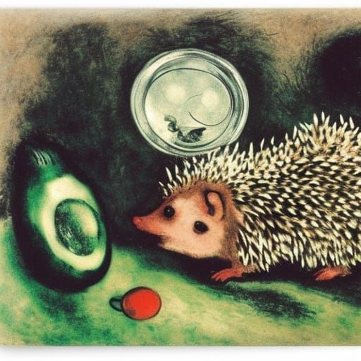 One great hedgehog ate a pickled cucumber, but the cucumber ...