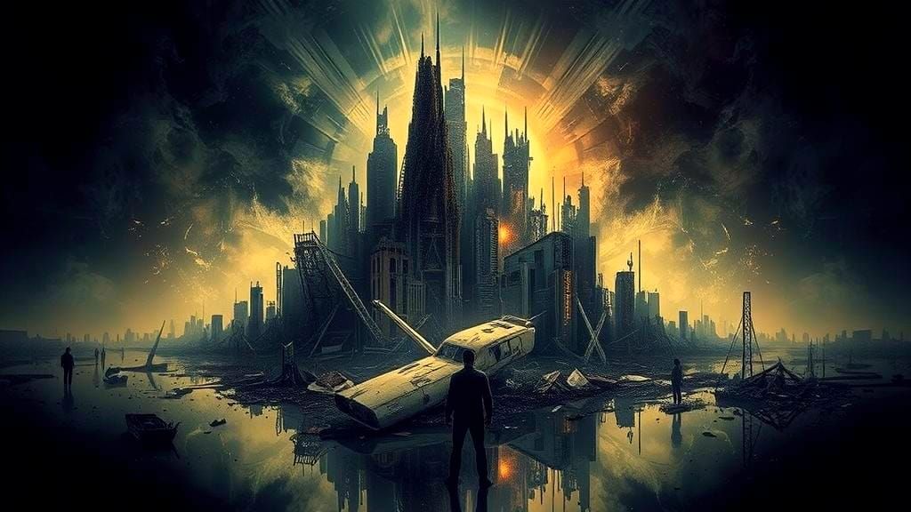 postapocalyptic city AI Generated Artwork NightCafe Creator