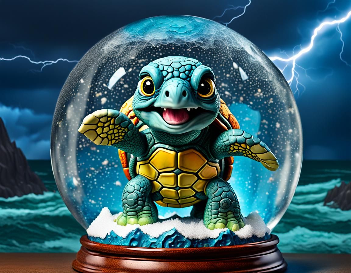 Snow Globe Sea Turtle