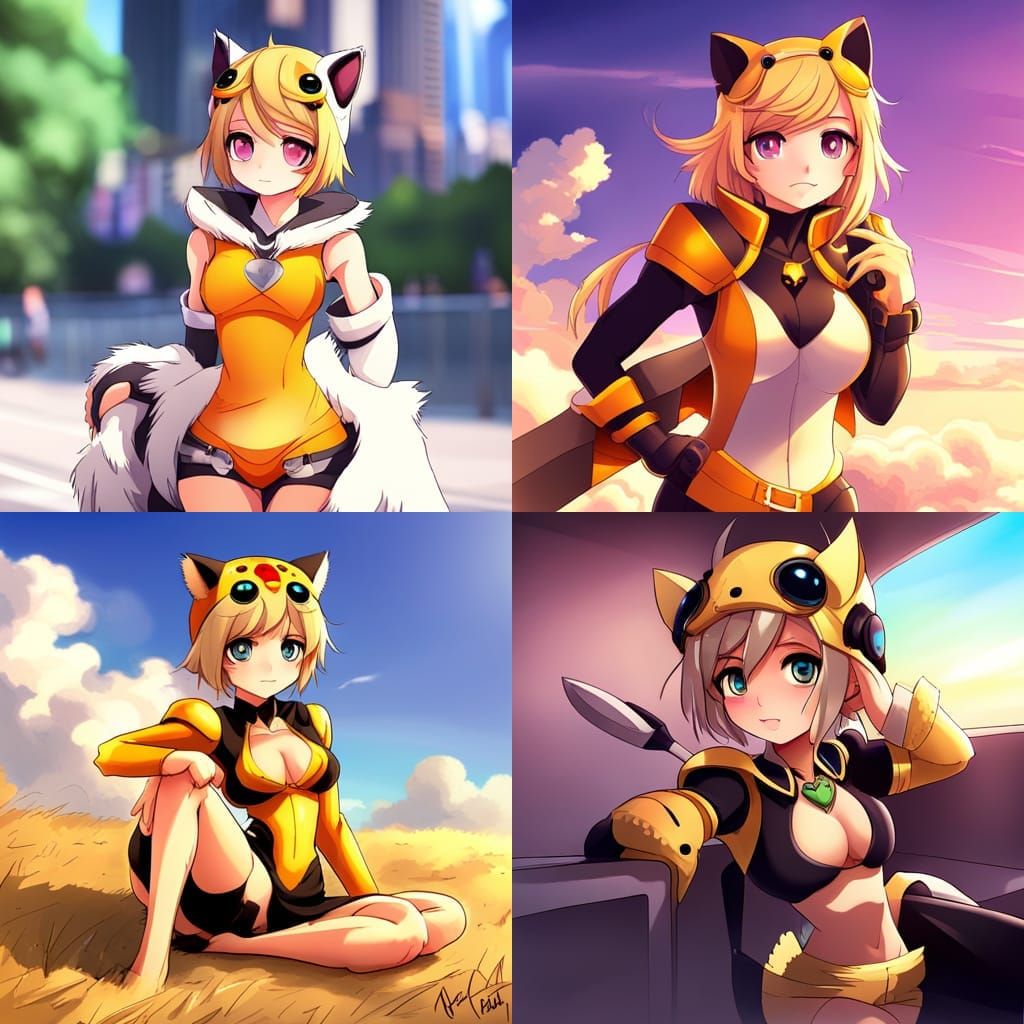 cute furry anime robot king cheetah girl 3