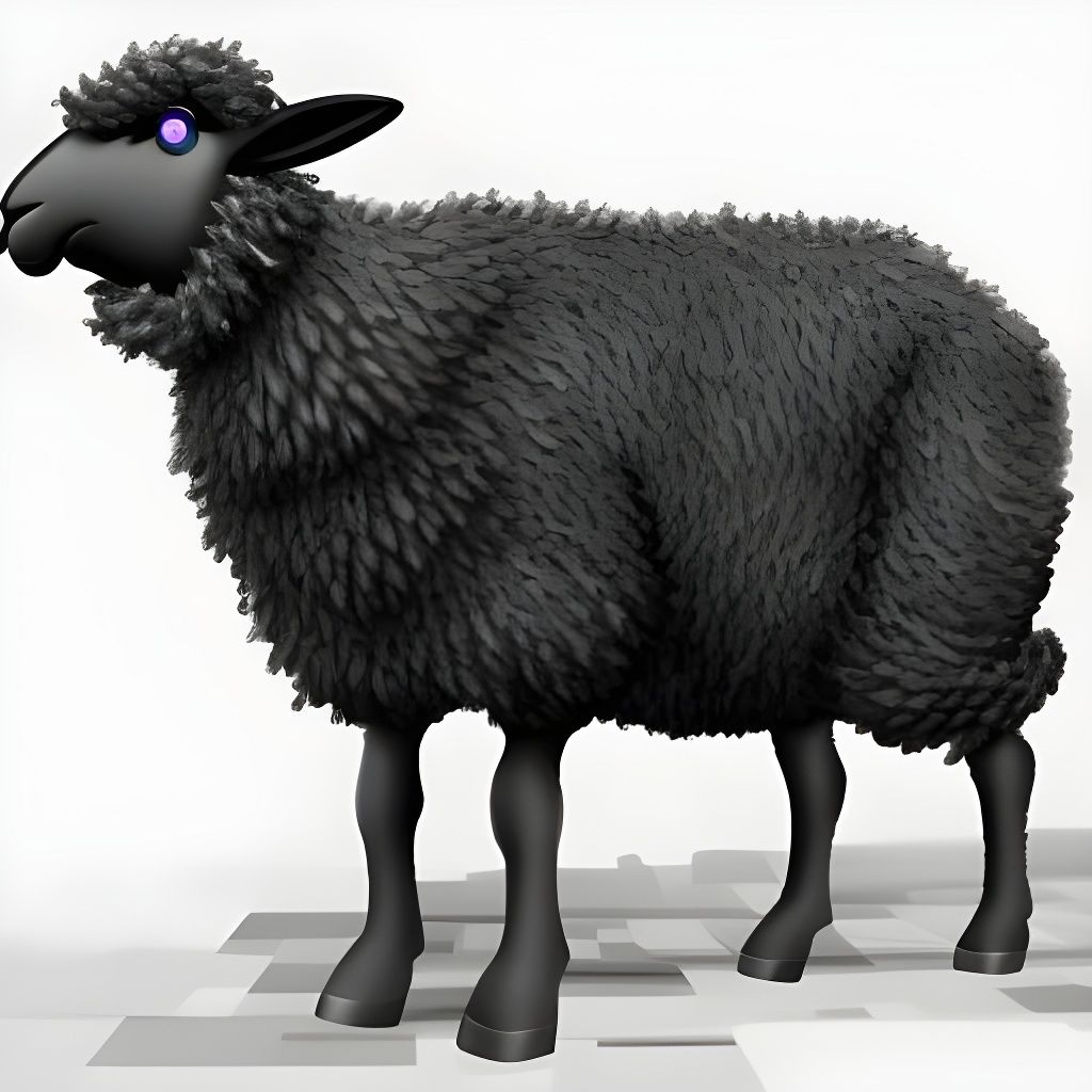 The black sheep HDR intricately detailed cgi character photo...