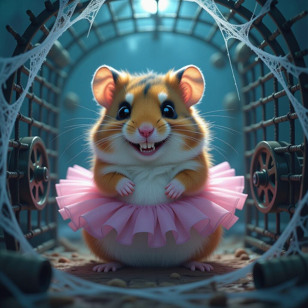 Asked for a demonic hamster…apparently evil hamsters wear tutus?  by @Sophia 