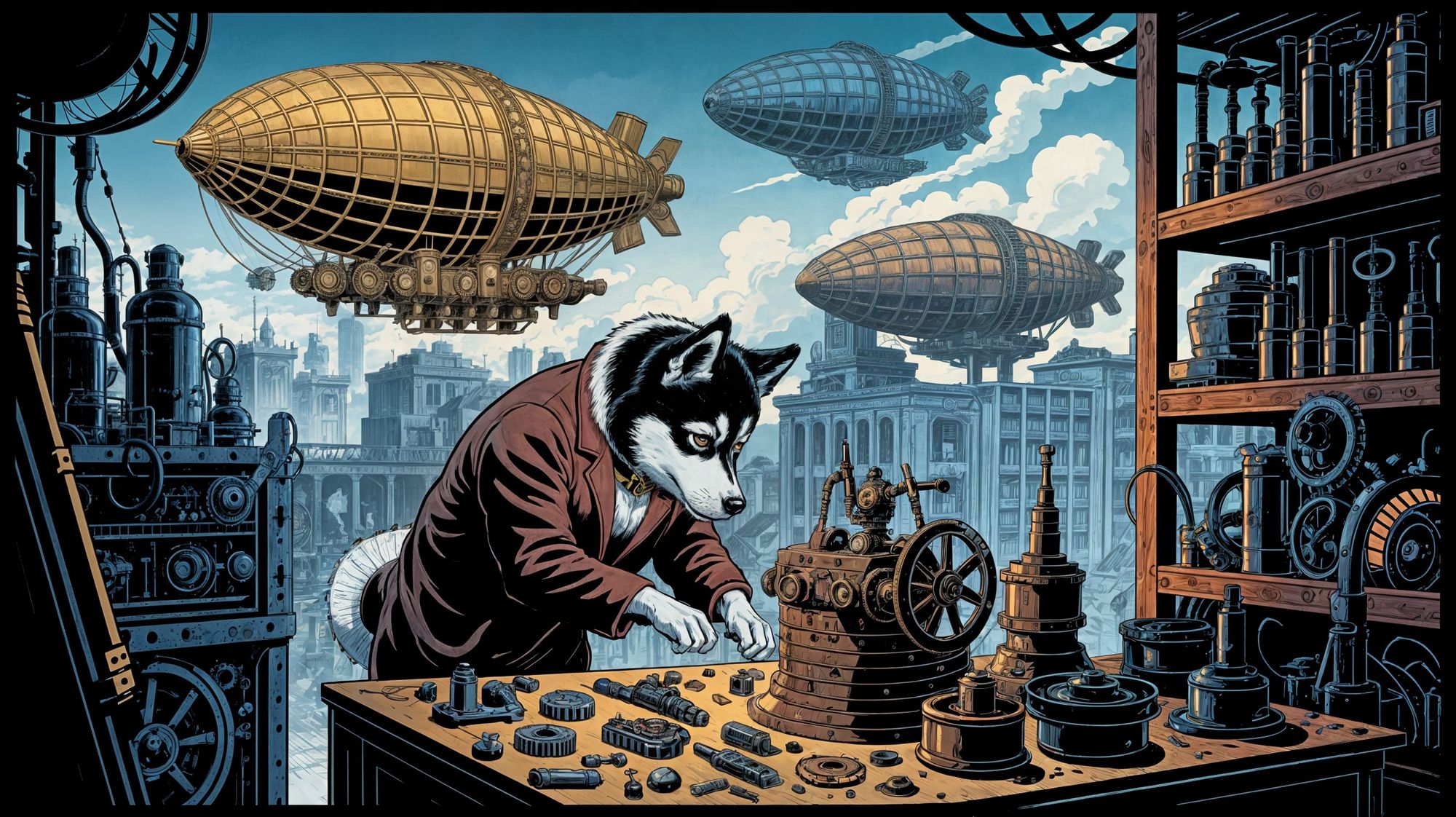 Siberian Inventor in Steampunkopolis.