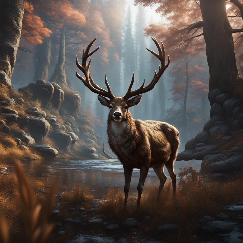 deer hunter - AI Generated Artwork - NightCafe Creator