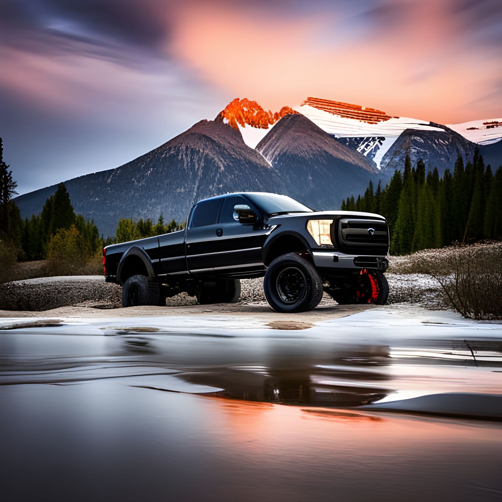 Pick-up F-250 off-road.
